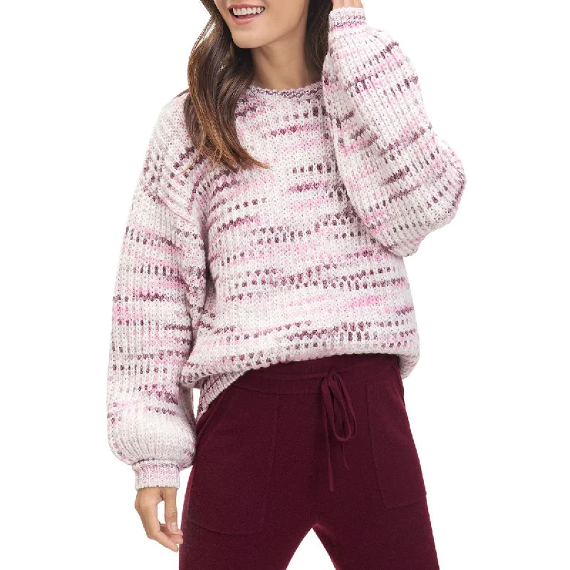 Splendid Womens Space Dye Balloon Sleeves Pullover Sweater Over Sleeve Pullover