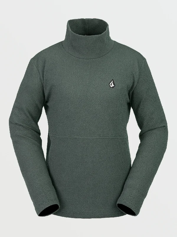 Womens Tech Pullover Fleece - Eucalyptus High Neck Pullover