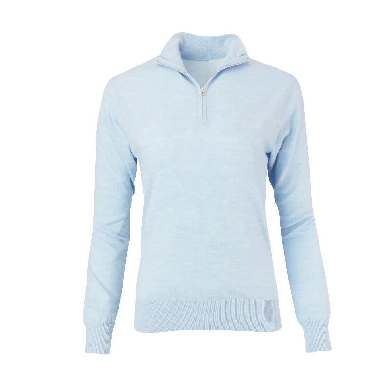 THE WOMEN'S CHITOWN MERINO HALF ZIP PULLOVER - IS75708HLSW Mock Neck Pullover