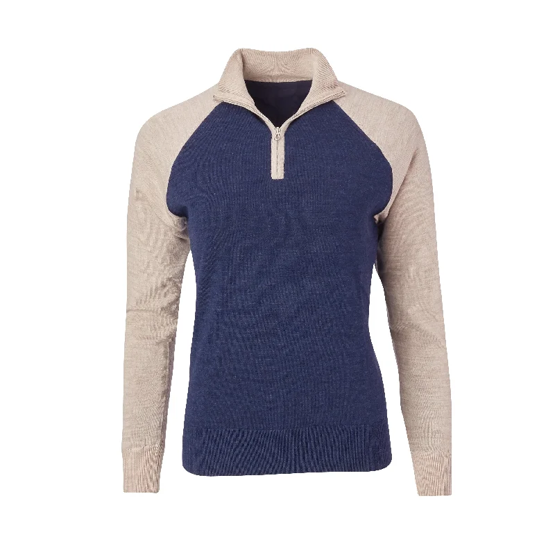 THE WOMEN'S CHITOWN RAGLAND MERINO HALF ZIP PULLOVER - IS75788HLSW Flare Sleeve Stylish