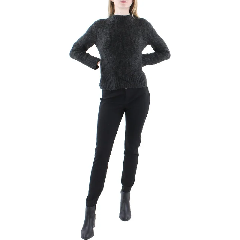 Vince Womens Eden Textured Mock Neck Pullover Sweater Textured Knit Design