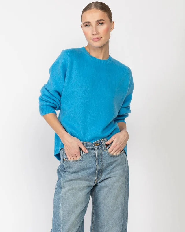 Round Neck Pullover Scalloped Neck Pullover