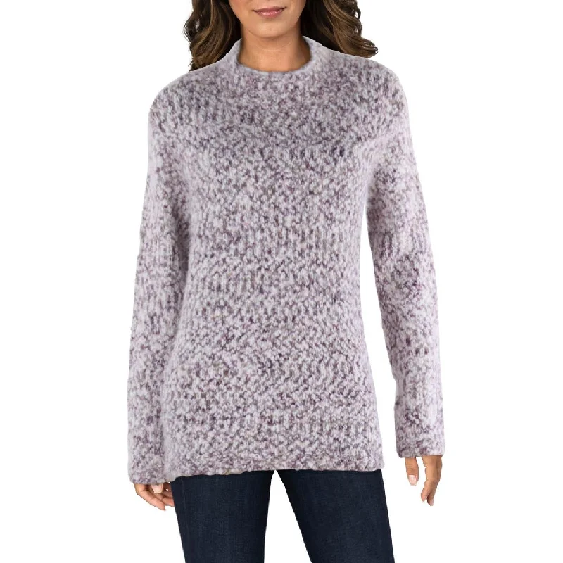 Calvin Klein Womens Marled Mock Neck Pullover Sweater