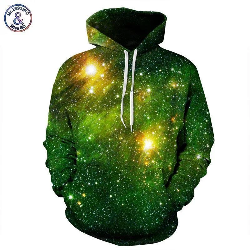 Men Women Unisex 3D Printed  Space Galaxy Pullover Hoodie