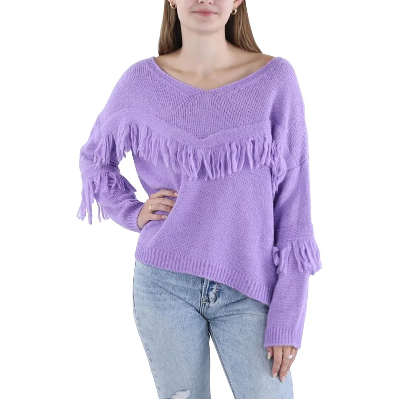 OWN IT. Womens Crochet Knit Pullover Sweater