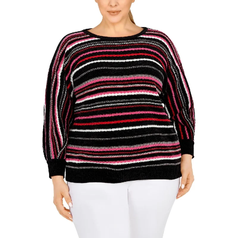 Ruby Rd. Womens Plus  Boat Neck Pullover Sweater