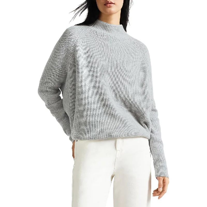 Ted Baker Womens Ribbed Mock Neck Pullover Sweater