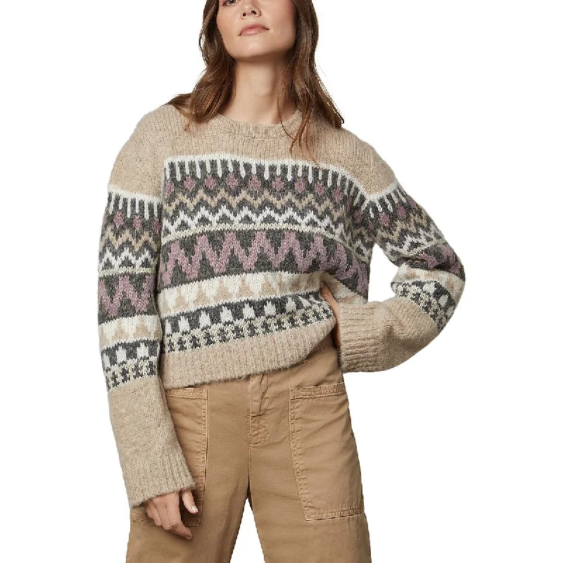 VELVET BY GRAHAM & SPENCER Womens Knit Printed Pullover Sweater